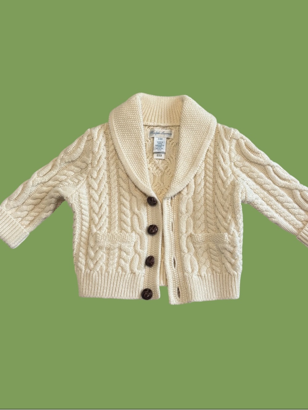 RL baby knit chunky cardigan